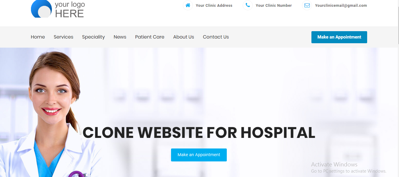 Buy this clinic website clone